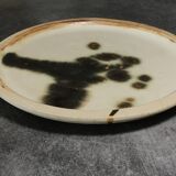 Small vintage plate from the La Colombe pottery, Vallauris artistic effect stoneware