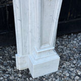 Louis XV style fireplace in white Carrara marble circa 1880