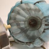 Opaline lamp blue marble art deco