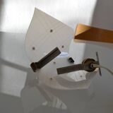 Vintage 1950 wall light in perspex and brass