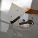 Vintage 1950 wall light in perspex and brass