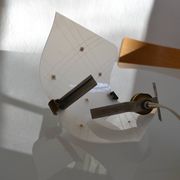 Vintage 1950 wall light in perspex and brass