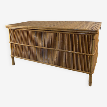 Split rattan chest from the 60s