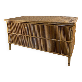 Split rattan chest from the 60s
