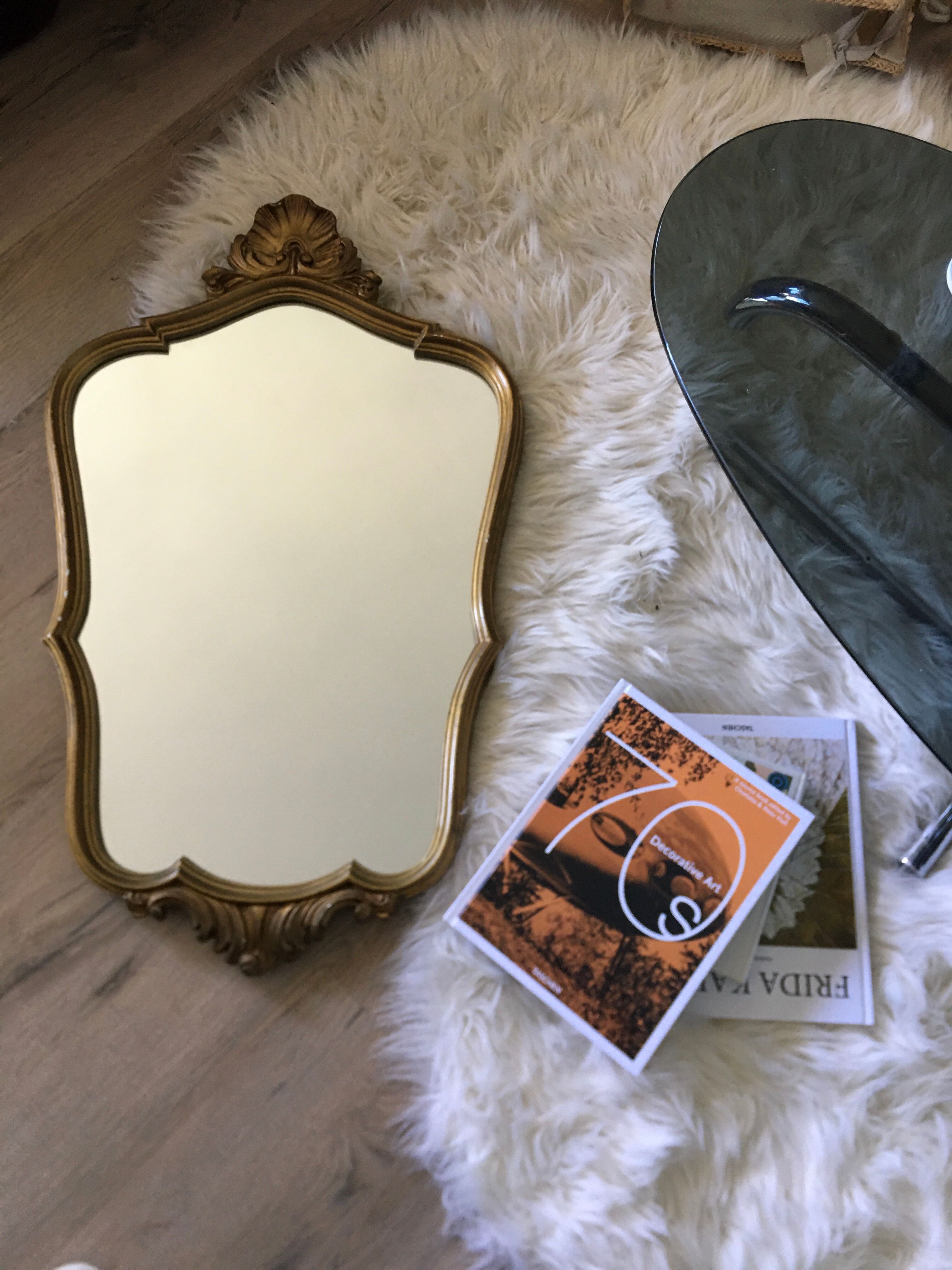 Golden baroque mirror