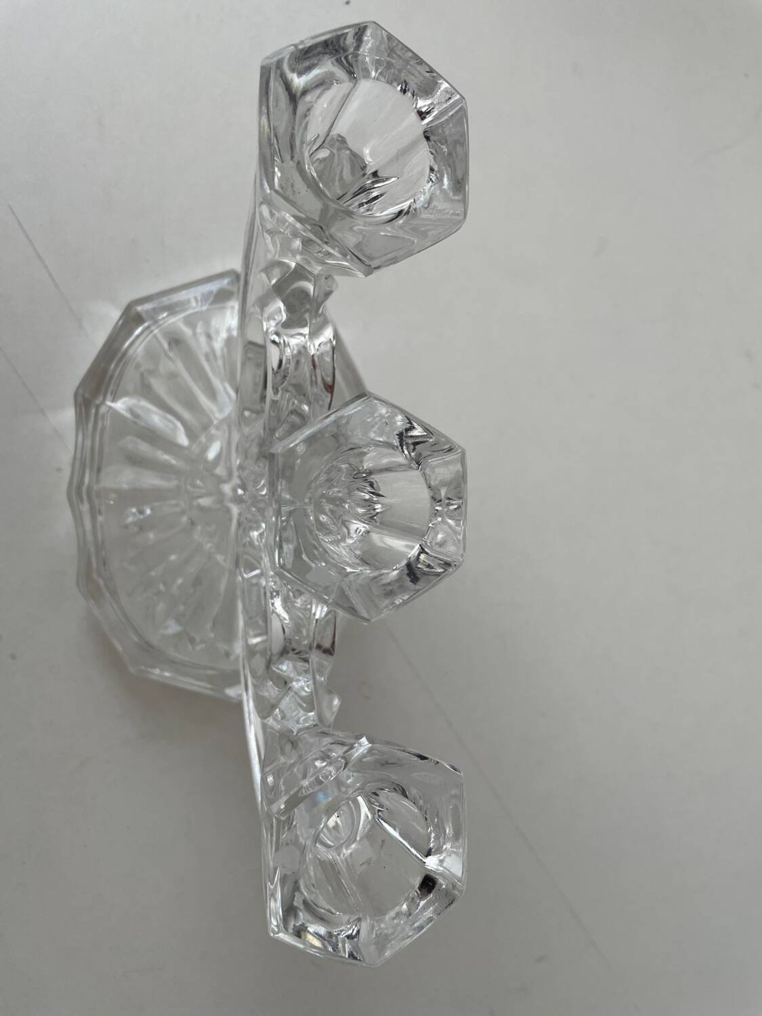 Bougeoir en verre annees 50