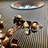 Gilded metal Florentine table or floor lamp by Hans Kögl, 1960s