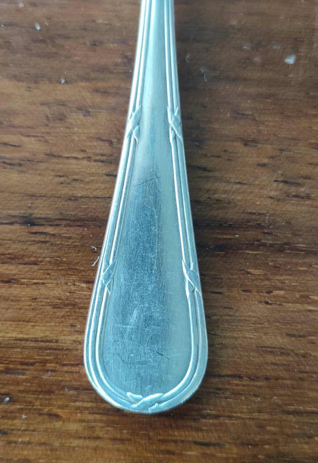 6 old silver-plated oyster cutlery forks Apollo goldsmith's shop