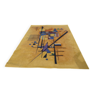 Large wool rug in Kandinsky design from the 80s.