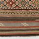 Kilim vintage tons rouges et bruns, motifs ethniques anatoliens, 156x244 Cm