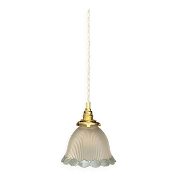 Vintage tulip suspension in frosted glass (TFB1)