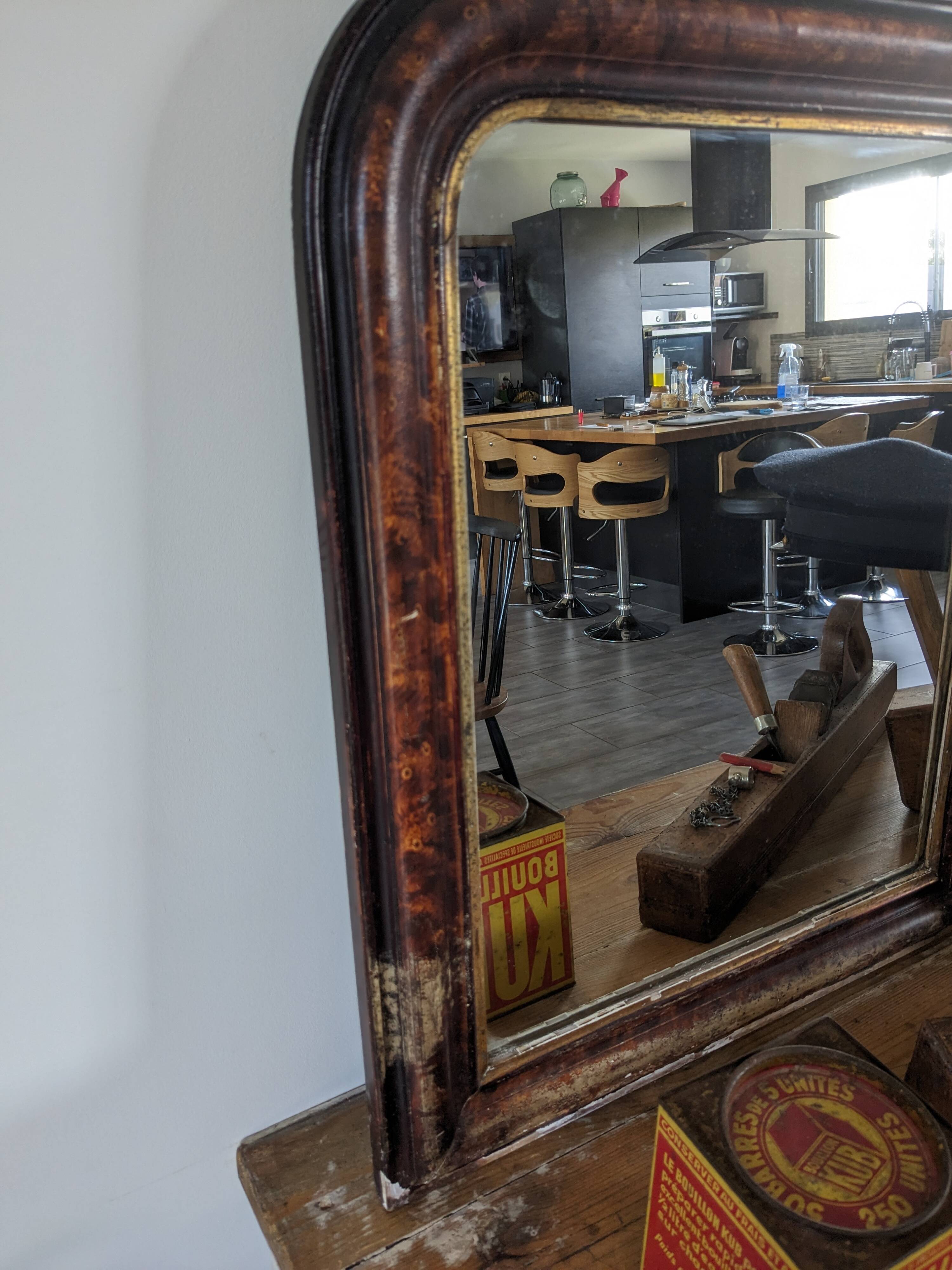 Mirror Louis Philippe marbled 62 x 52cm