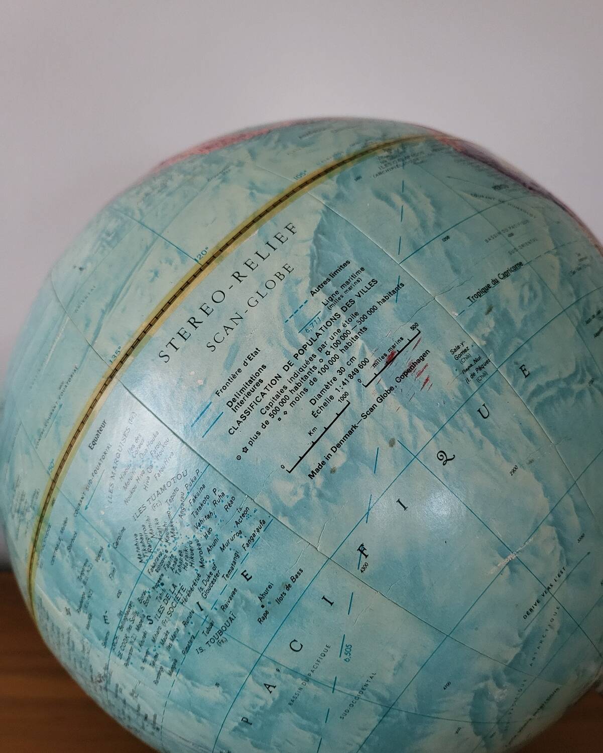 Earth globe scan stereo globe relief