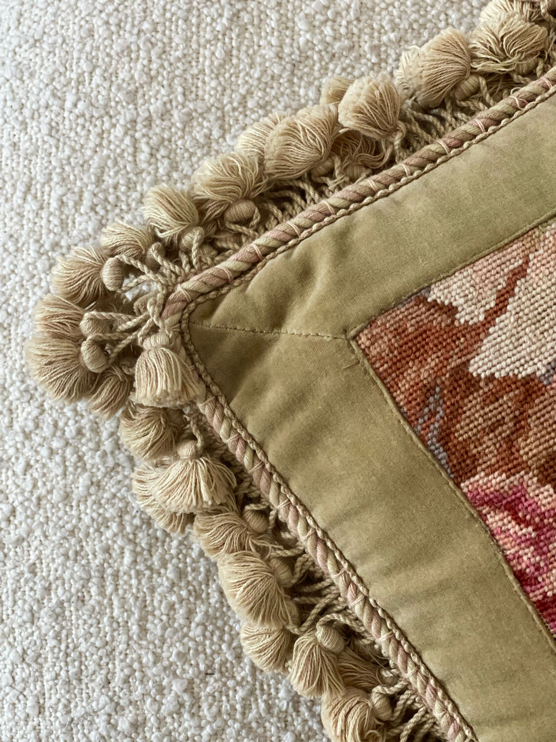 Vintage upholstery cushion