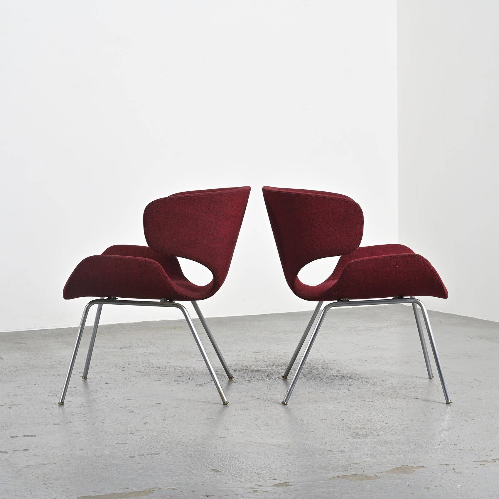 Pair of Kabuto Armchairs by Isamu Kenmochi, Tendo Mokko Japan 1965