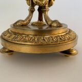 Napoleon iii table cup in bronze and fine nineteenth gilded glass