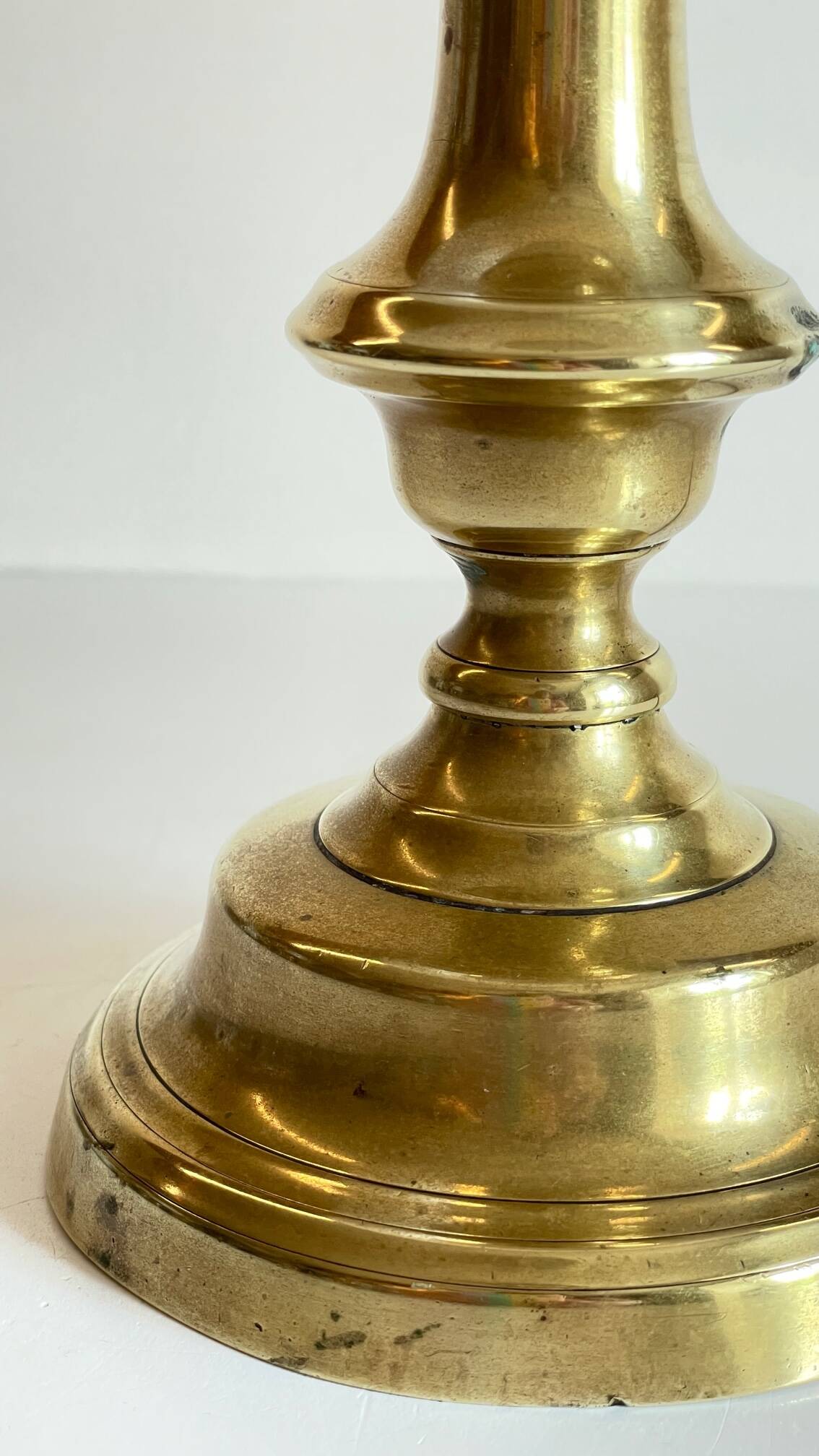 Lamp chic old solid brass candle holder