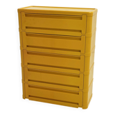 Cabinet jaune modèle “4964” par Olaf Von Bohr pour Kartell, 1970