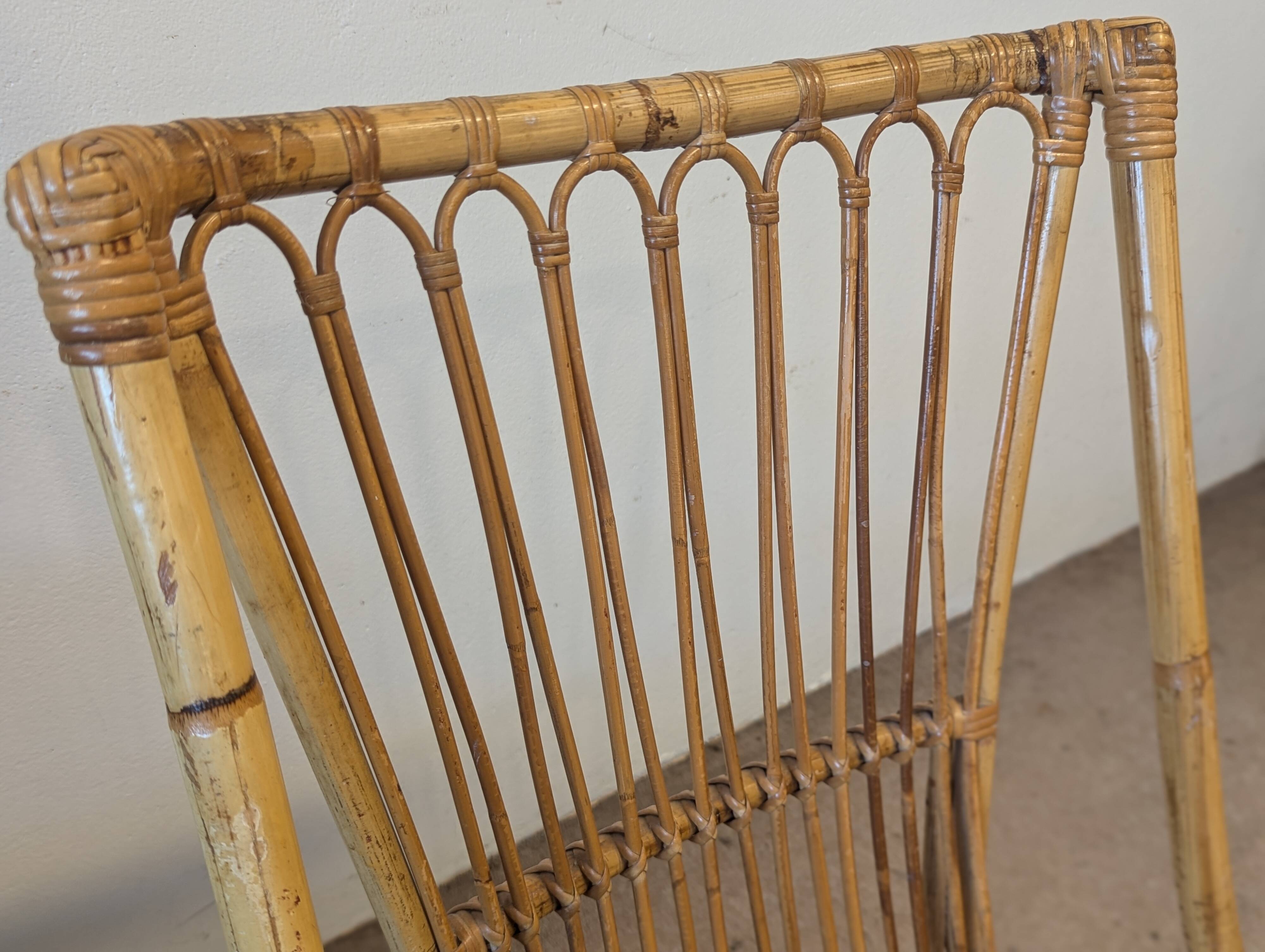 Pair of vintage rattan chairs – 1960s-1970s