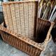 Trunk, chest in woven wicker