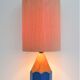 Lamp foot pencil solid wood vintage blue 80s
