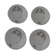 4 plates porcelain dessert Royal décor of english roses