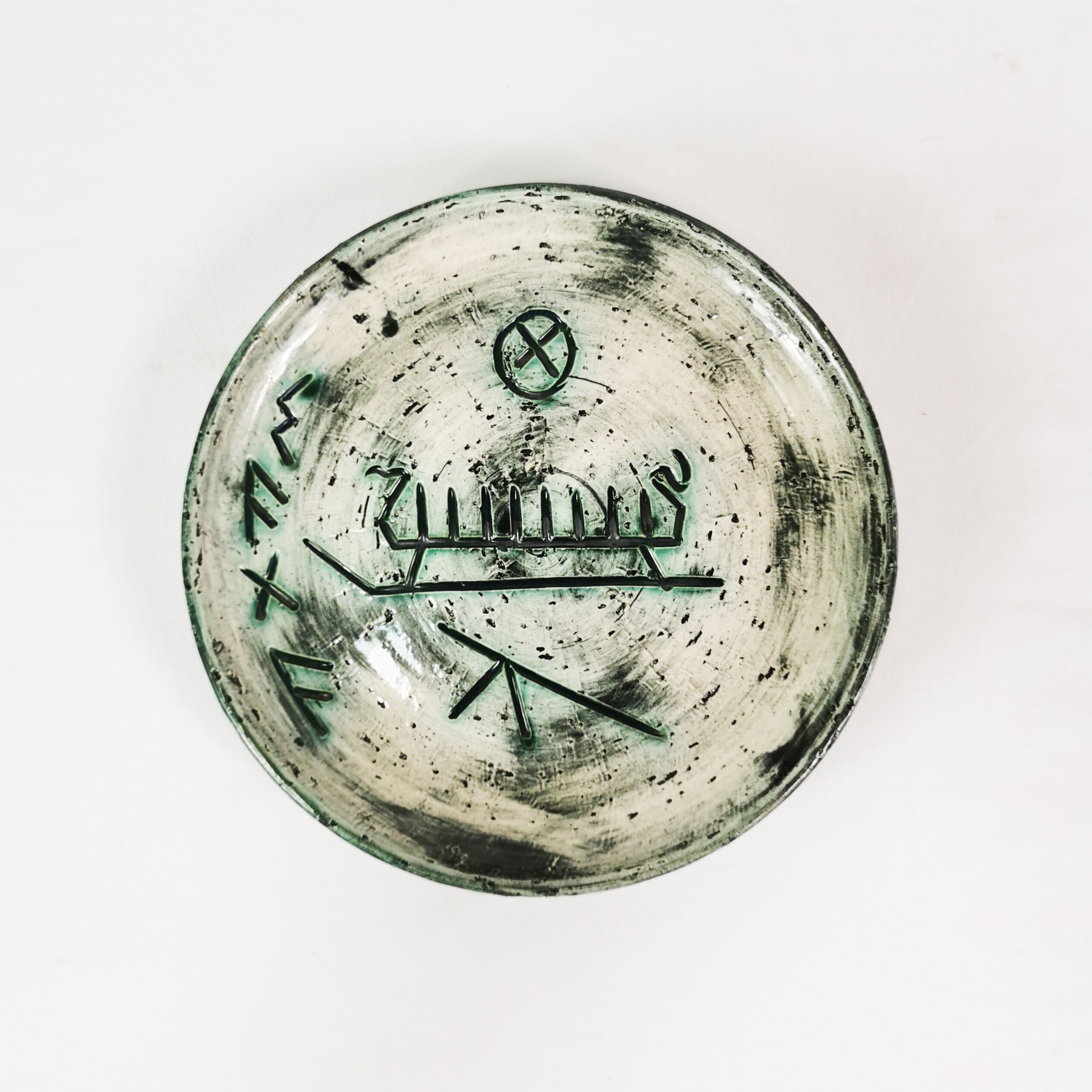 Assiette murale en céramique, Arol, Norvège, années 1960