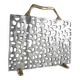 Sculptural brass and aluminium fire screen by David Marshall, 1980s