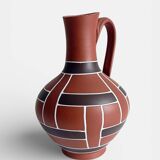 Mid-Century Modern Terracotta Pitcher by AKRU, West Germany, 1950s