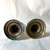 Pair of brass candlesticks
