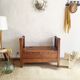 Old solid wood roller chest bench