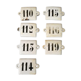 Enamelled numbers plates