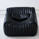 Cinna Ligne Roset Black Leather Armchair attributed to Annie Hieronimus, 1970s