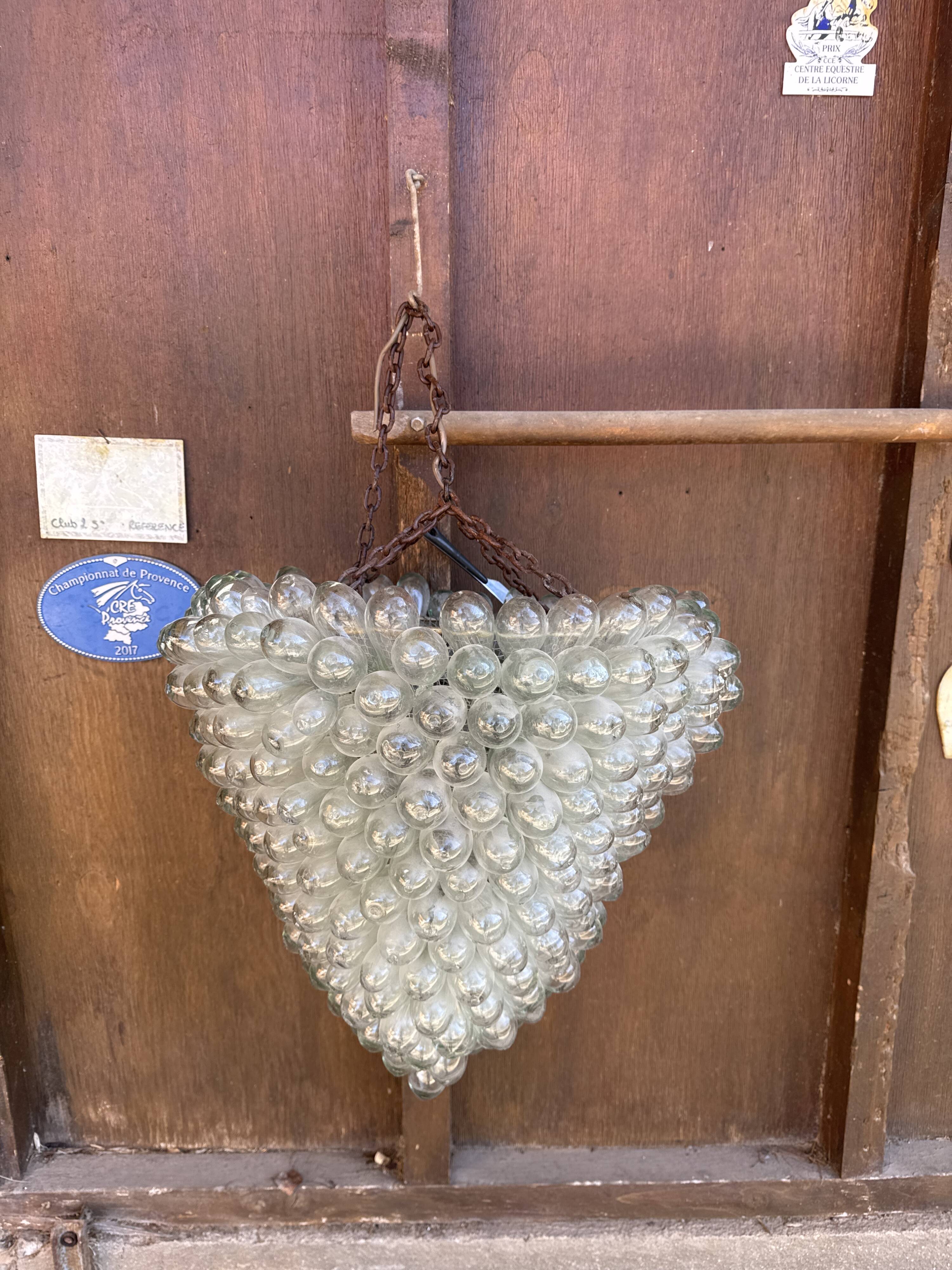 Organic lustre blown glass drops, Italy 1970s