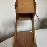 Articulated lamp in mountain chalet pine wood 1960