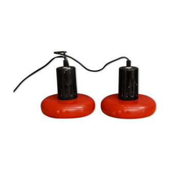 Pair of vintage hanging lamps 80