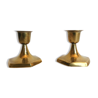 Pair of brass candlesticks