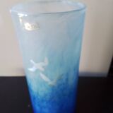 Kosta Boda Sweden Art Decor Vase Sea and Seagulls