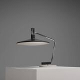 Metal, chrome and marble table lamp by Georges Frydman for EFA, France 1960s