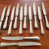 Ercuis - Set of 12 Sully model table knives - in silver metal