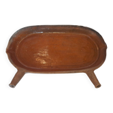 Old glazed terracotta frying pan from the 19th century.