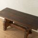 Striking brutalist solid wood table, circa 1970
