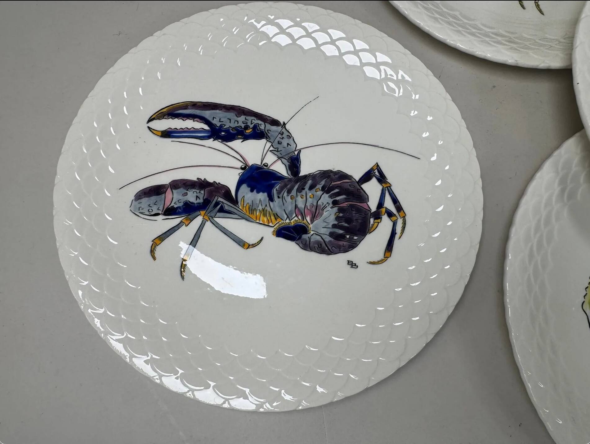 Gien Service de table modèle "Grands Crustacés"
