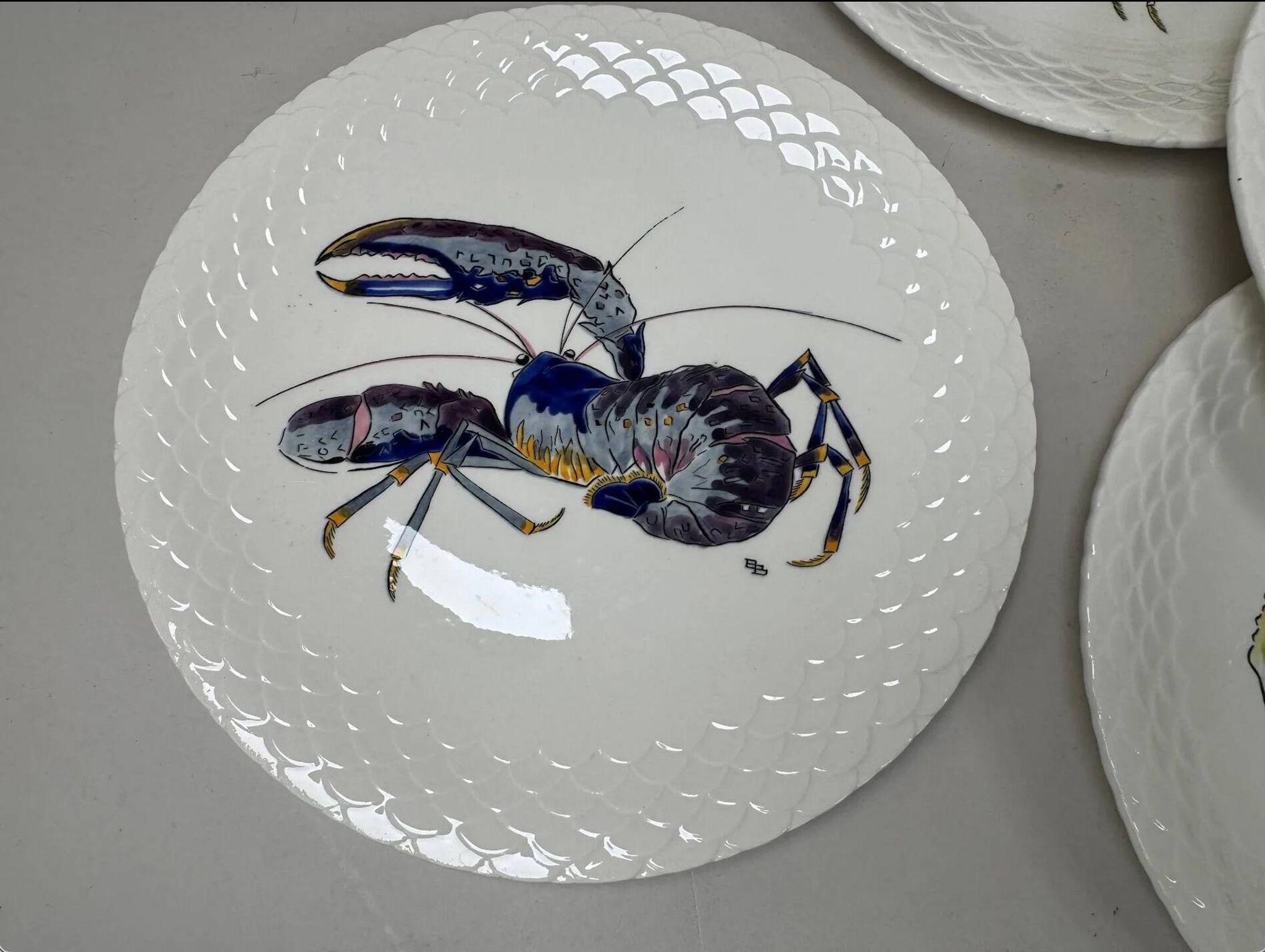 Gien Service de table modèle "Grands Crustacés"