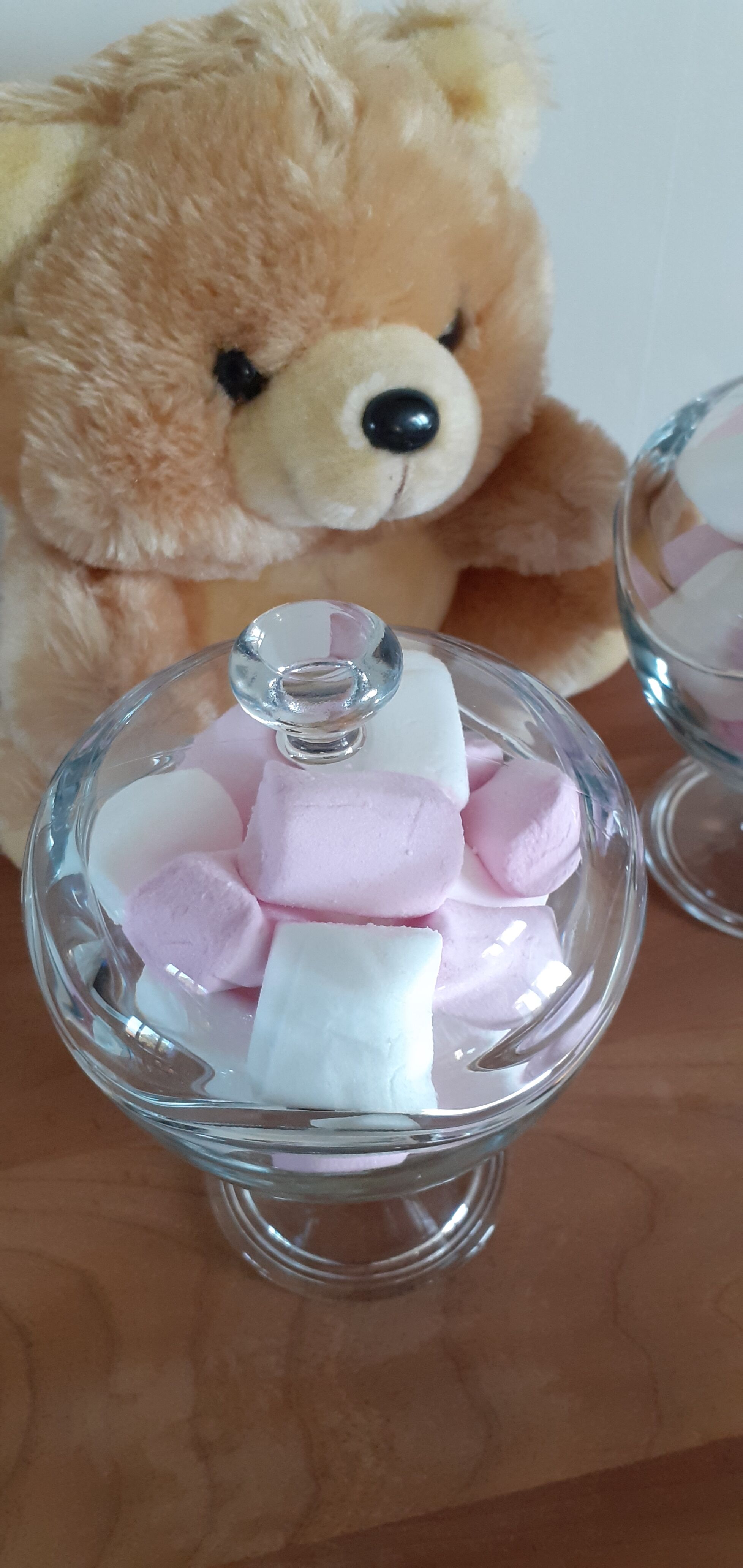 Set of 2 glass candy dispensers
