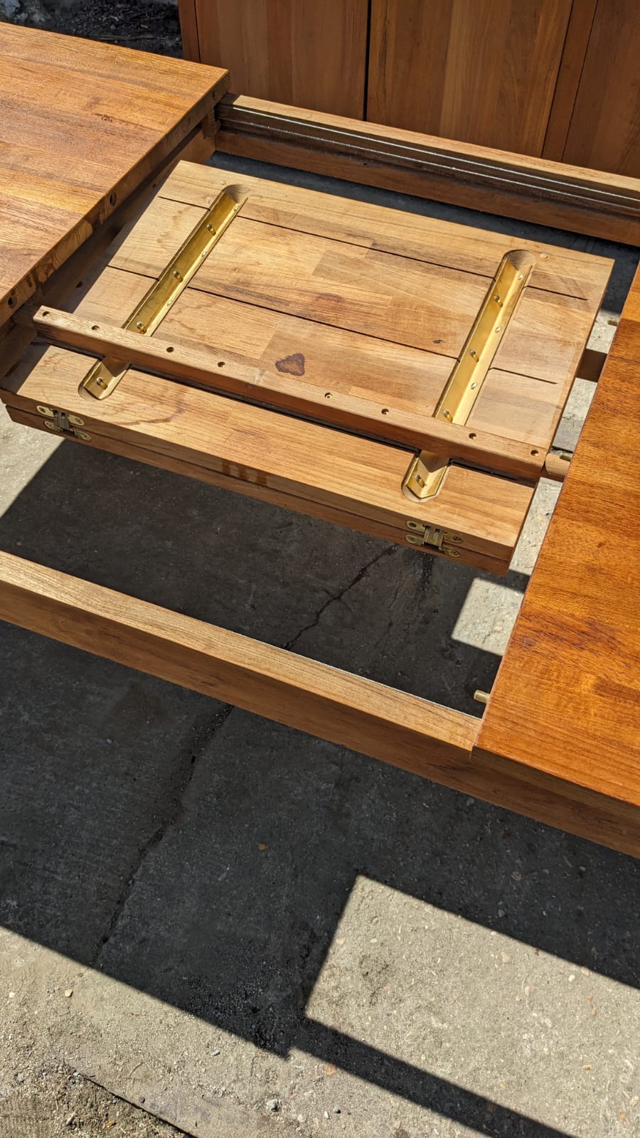 Large dining table with extension