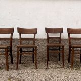 Set of 4 Parisian bistro chairs in Baumann, Fischel, Kohn, Luthera style