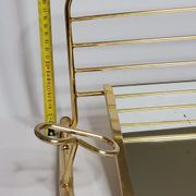 Wall coat rack in vintage gilded metal 60 cm