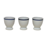 Lot de 3 coquetiers porcelaine d'Auteuil