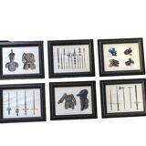 Lot of 6 framed engravings on a medieval theme
